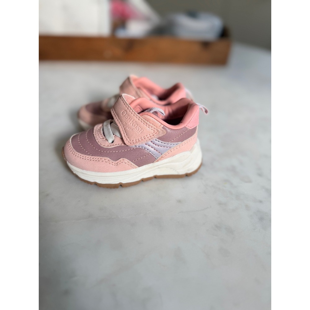 OshKosh Bgosh Pink Purple Toddler Sneakers Shoes Size 4C